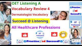 OET Listening A. Dermatologist. PDF. Vocabulary. Review