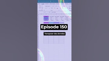 Transposer facilement des données dans Excel