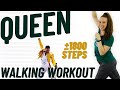 Queen walking workout  1800 steps  at home walking workout to songs from queen
