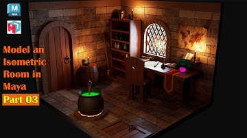 Autodesk Maya Tutorial | How to Model an isometric room | Part 3 of 3.