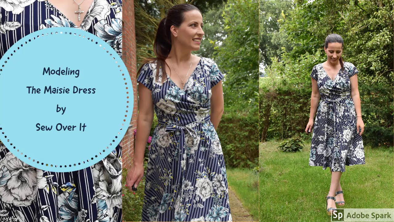 Modeling the Maisie dress from Sew Over It #sewingpattern #driessenstoffen #Sewoverit