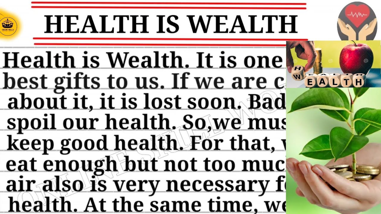 essay on health is wealth proverbs