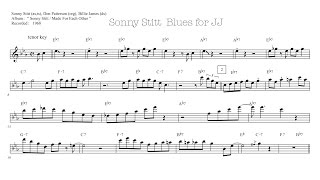 Killing Blues Solo- Sonny Stitt  sax Transcription tenor sax chords