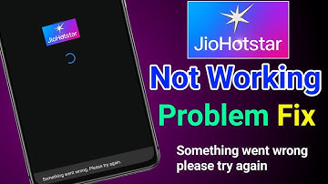 JioHotstar something went wrong please try again Problem fix || Jiohotstar not working problem