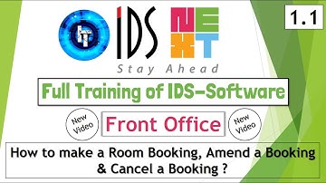 IDS Training | Front Office | Room Booking | Amend Booking | Cancel Booking | IDS 7.0