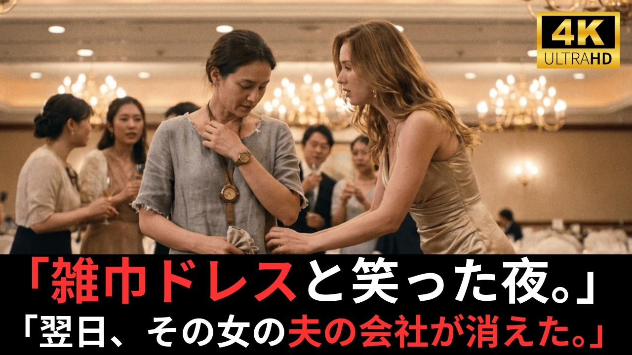 「その雑巾ドレスでよく来れたね」同窓会で笑われた女性→翌日100億円の会議室で再会した瞬間、全員が凍りついた
