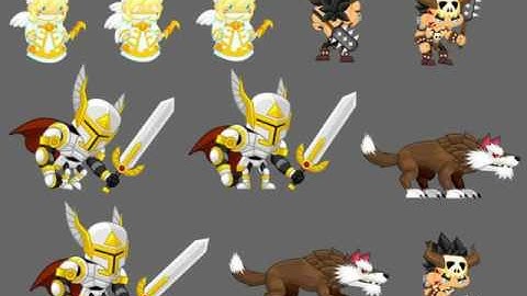 Angel vs Barbarian - Game Sprites