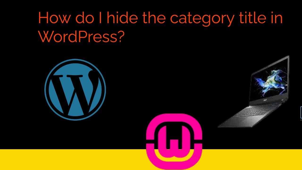 How to Hide Category in WordPress - YouTube