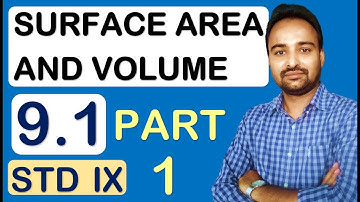 Surface Area and Volume Class 09 | Practice Set 9.1 | Part 1