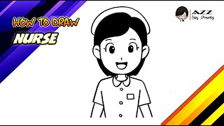 How to draw a Nurse step by step