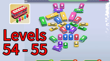 Bus Escape - Traffic Jam - Parking Puzzle - Gameplay Walkthrough Levels 54 - 55 ( iOS, Android )