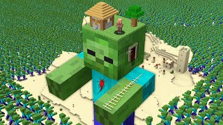 Minecraft VILLAGER VS ZOMBIE in Minecraft Compilation  Villager Build ZOMBIE TITAN HOUSE BATTLE