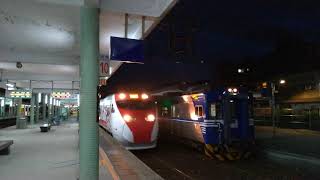 4232次區間車瑞芳站待避438次普悠瑪號