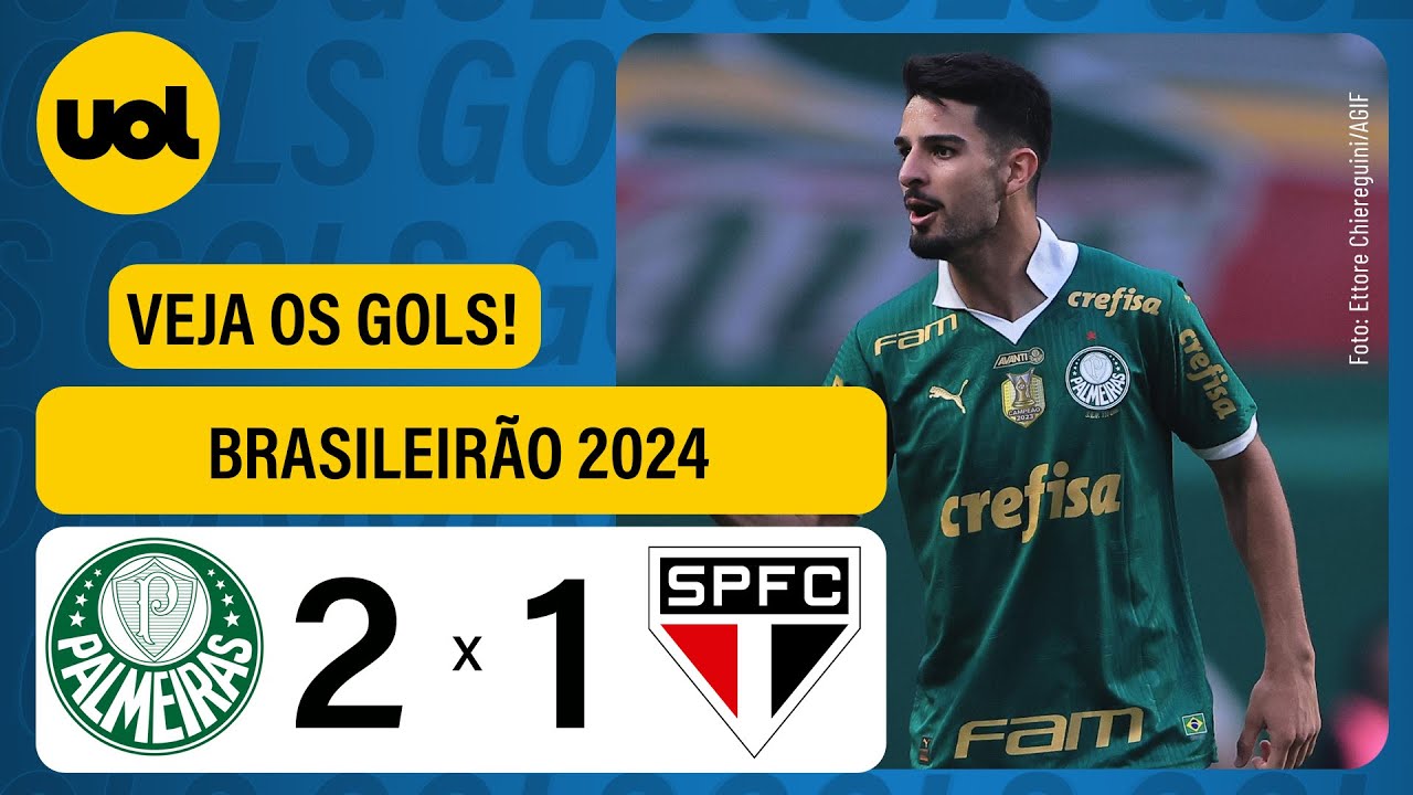 PALMEIRAS 2 X 1 SÃO PAULO - BRASILEIRÃO 2024; VEJA OS GOLS - YouTube