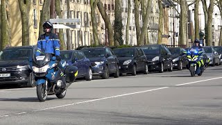 convois avec Escorte de police et gendarmerie  lors du congres a Versailles