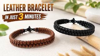 Learn to Make This Stylish Men’s Leather Bracelet‼️ It’s Easier Than You Think👌