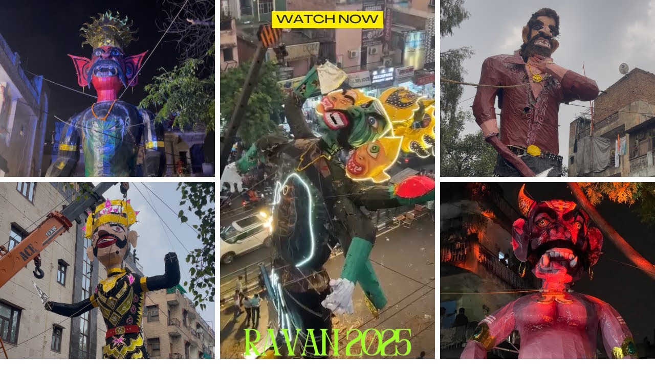 Ravan 2025  all ravan Raghubir Nagar Tagore Garden stand रघुबीर नगर टैगोर गार्डन रावण खड़े हो गए