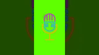 No copyright mic neon animation green screen| mic 🎙️ animation green screen video #mic #animation
