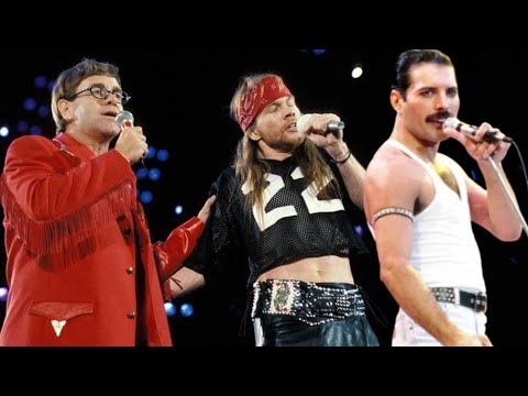 Freddie Mercury - Elton John - Axl Rose - Bohemian Rhapsody - Wembley 1992