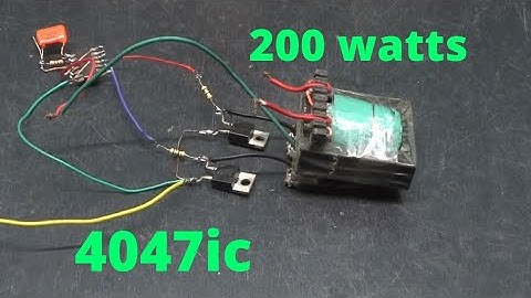 HOW TO MAKE HIGH FREQUENCY INVERTER USING CD4047 IC #circuiters