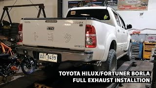Toyota Fortuner Hilux Borla Full Exhaust Installation