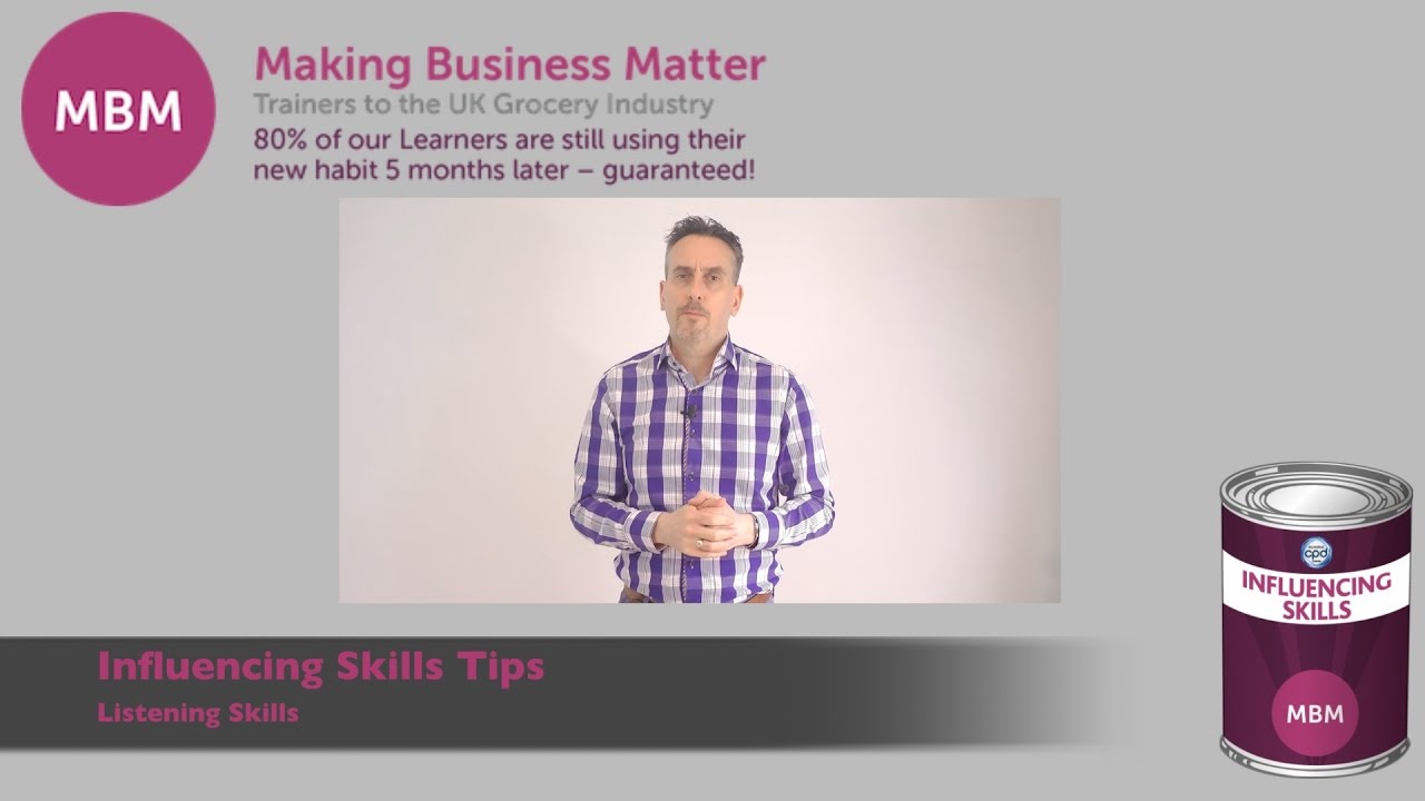 Mbm Elearning Influencing Skills Tips - Listening Skills | MBM's One Minute Videos ...