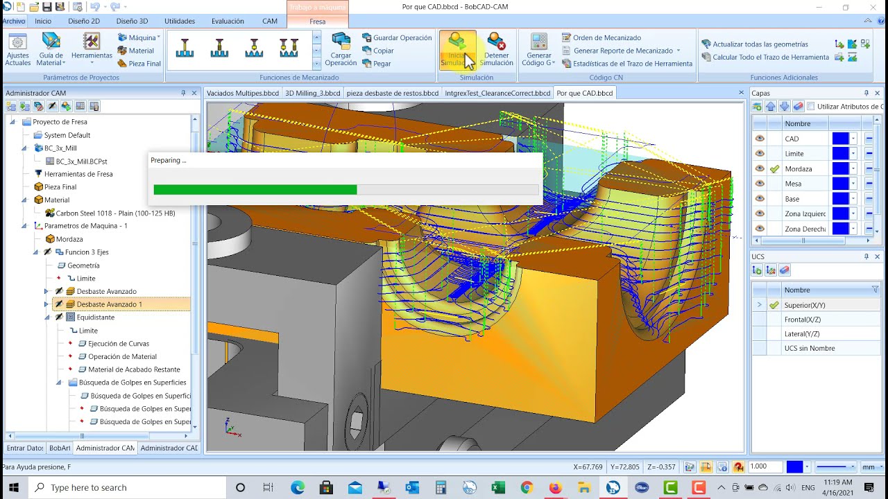 Simulacion CAD-CAM - YouTube