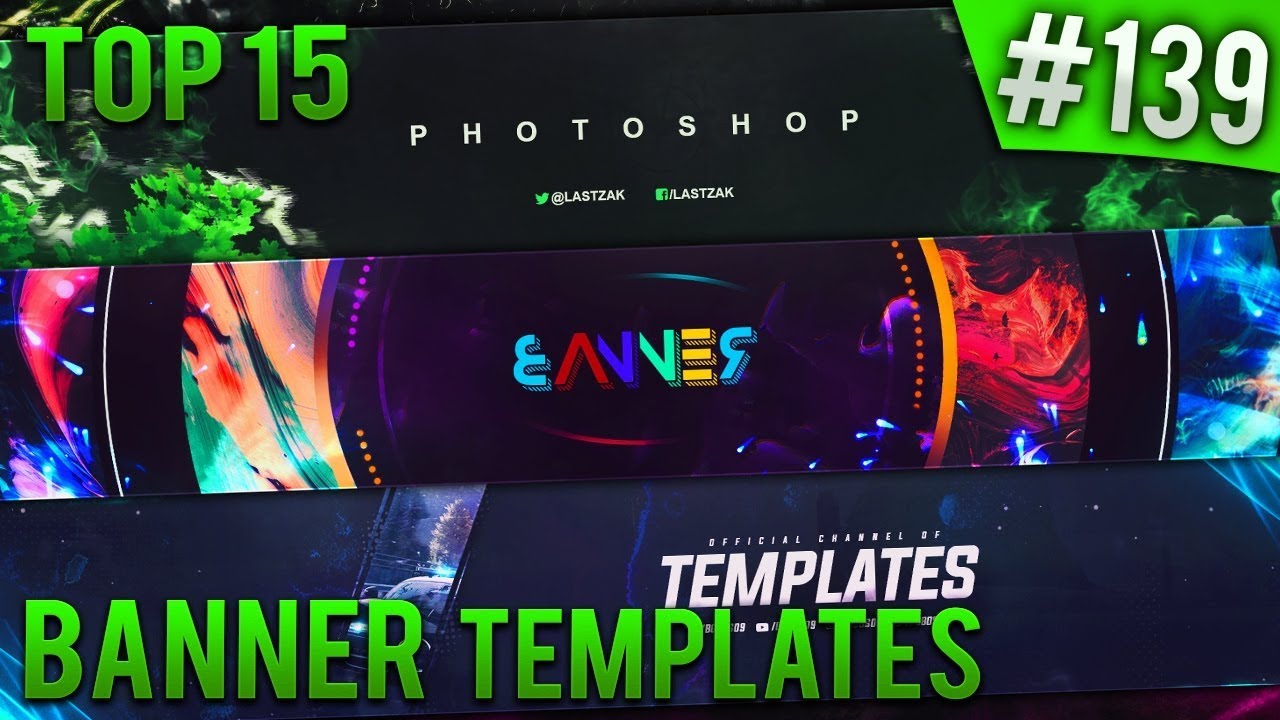 TOP 22 Photoshop banner templates #22 (Free download) - YouTube Regarding Adobe Photoshop Banner Templates