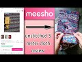 meesho unstitched crepe fabric 5 meter cloth review || affordable and best quality💯 #stylewithkaju