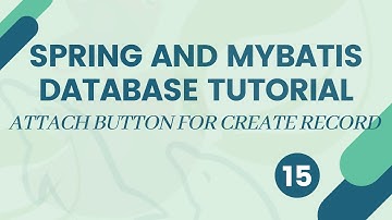 Spring MVC and MyBatis/iBatis Database Tutorial - Attach button for create record - #15