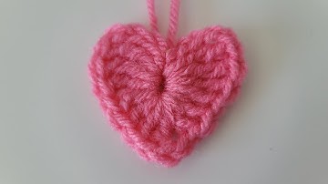 How to Crochet a HEART - ABSOLUTE BEGINNERS - Step By Step - Slow - Beginner Friendly