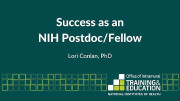 Success as an NIH Postdoc/Fellow
