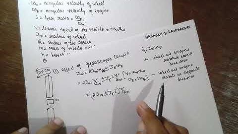 GYROSCOPE-STABILITY OF TWO WHEEL VEHICLE DERIVATION LEC-1