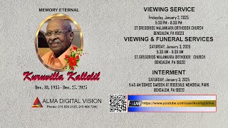 Viewing &amp; Funeral of Kuruvilla Kallelil