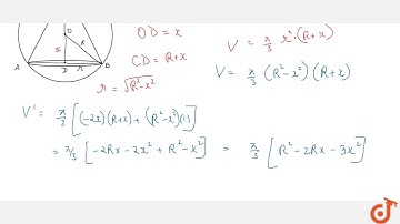 If a cone of maximum volume is inscribed in a given sphere, then the ratio of the height of the ...