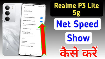 Realme p3 lite 5g net speed setting on status bar | Realme p3 lite 5g network speed show
