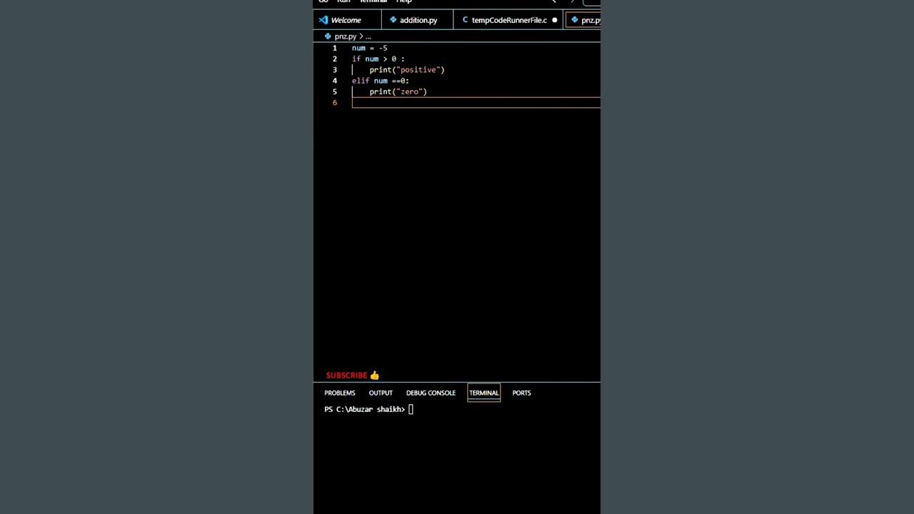 Check Positive, Negative, or Zero in Python | Python Coding for ... image.