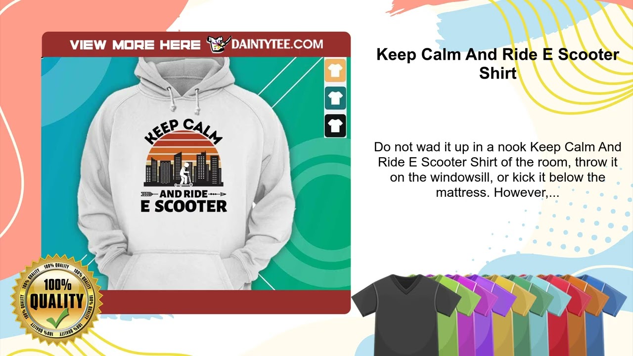 Keep Calm And Ride E Scooter Shirt