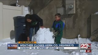 Celebrity Highway 58 reopens, Tehachapi residents enjoy a snow day Wealth