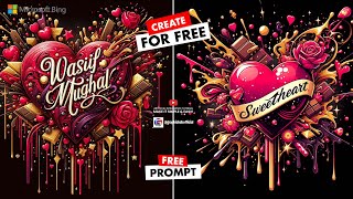 Create 3D Valentine's Day Names Calligraphy - Create For FREE - AI Creative - Rose Day - Graphic Hub screenshot 2