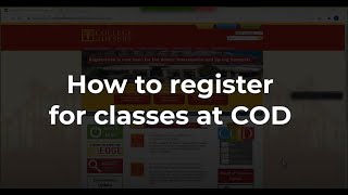 How to Register for Classes 2021