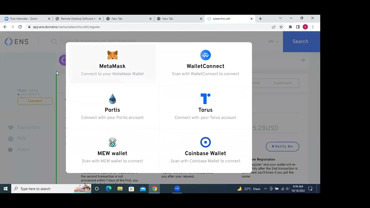 How to buy .eth ENS Domain YouTube