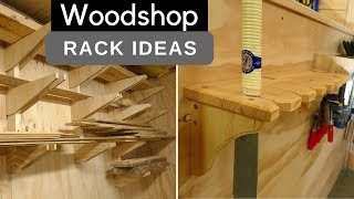 A few ideas for organizing your shop. In this video I show you how I made my lumber-rack, and also a rack for my handsaws.