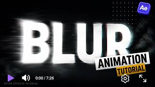 Blur Text Reveal in After Effects