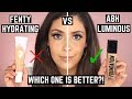 NEW Fenty Hydrating Foundation VS NEW ABH Luminous Foundation Comparison Wear Test & Swatches