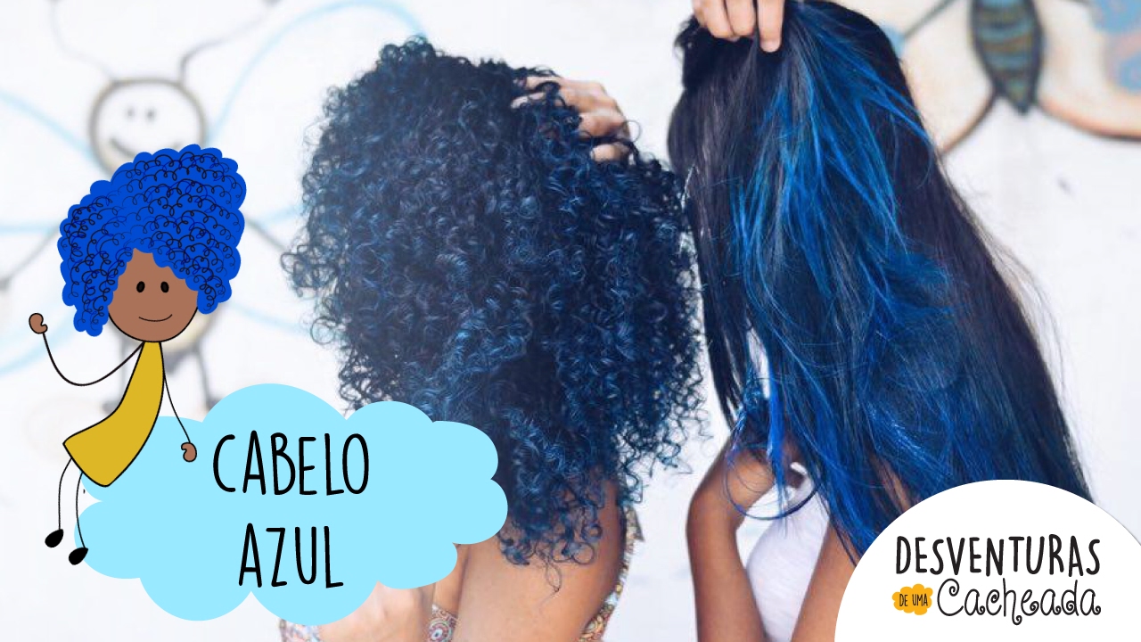 PINTEI O CABELO DE AZUL COM XADREZ 