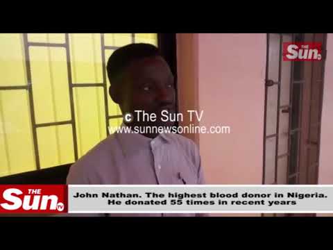 Meet John Nathan, the highest blood donor in Nigeria
