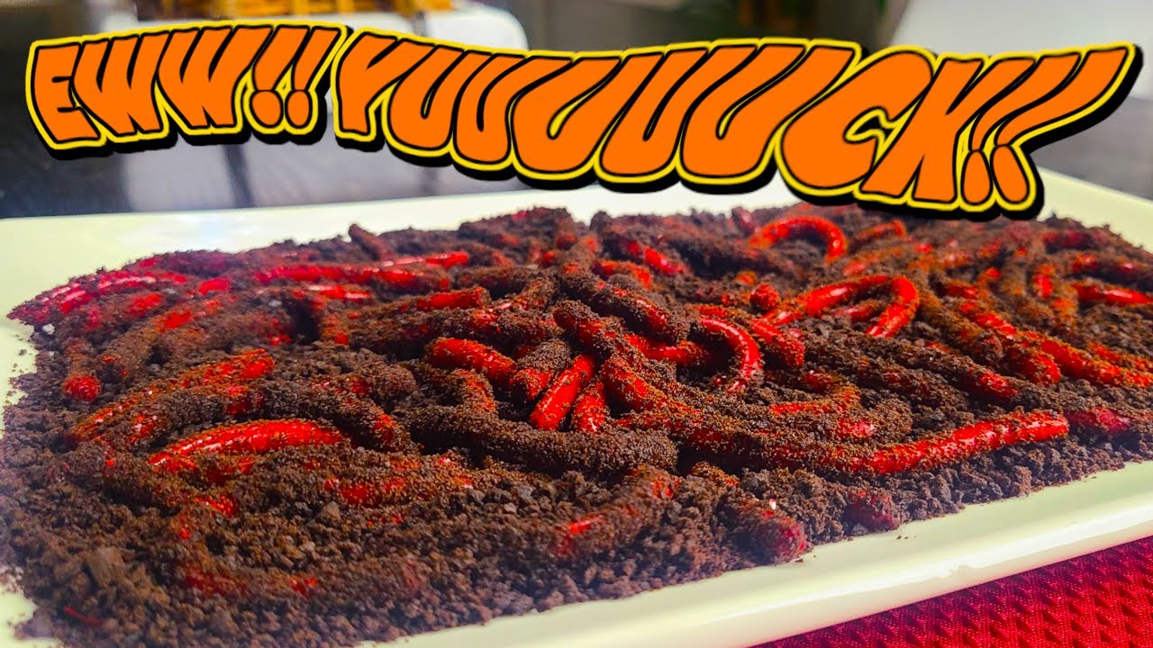 Halloween Gelatin Worms in Dirt! No Refined Sugar! Keto Friendly