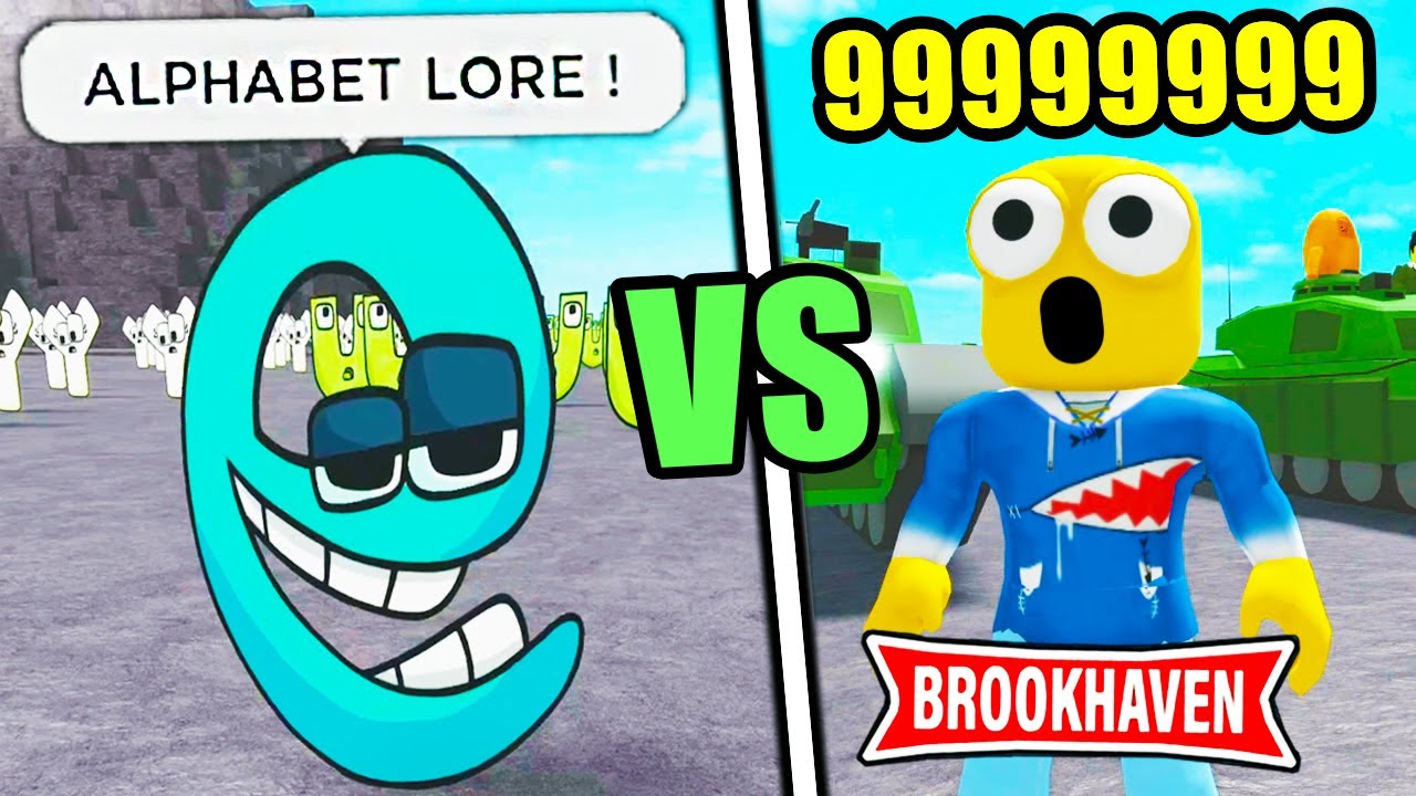 ODA TEAM JAUNE VS 999999 ALPHABET LORE #5 ! Roblox Brookhaven RP