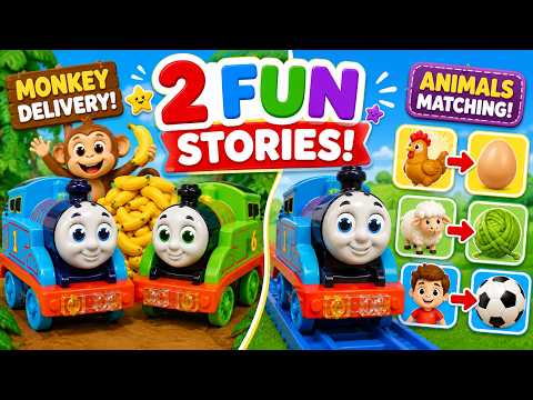 Fun Train Adventures for Kids | Monkey Delivery & Animal Matching